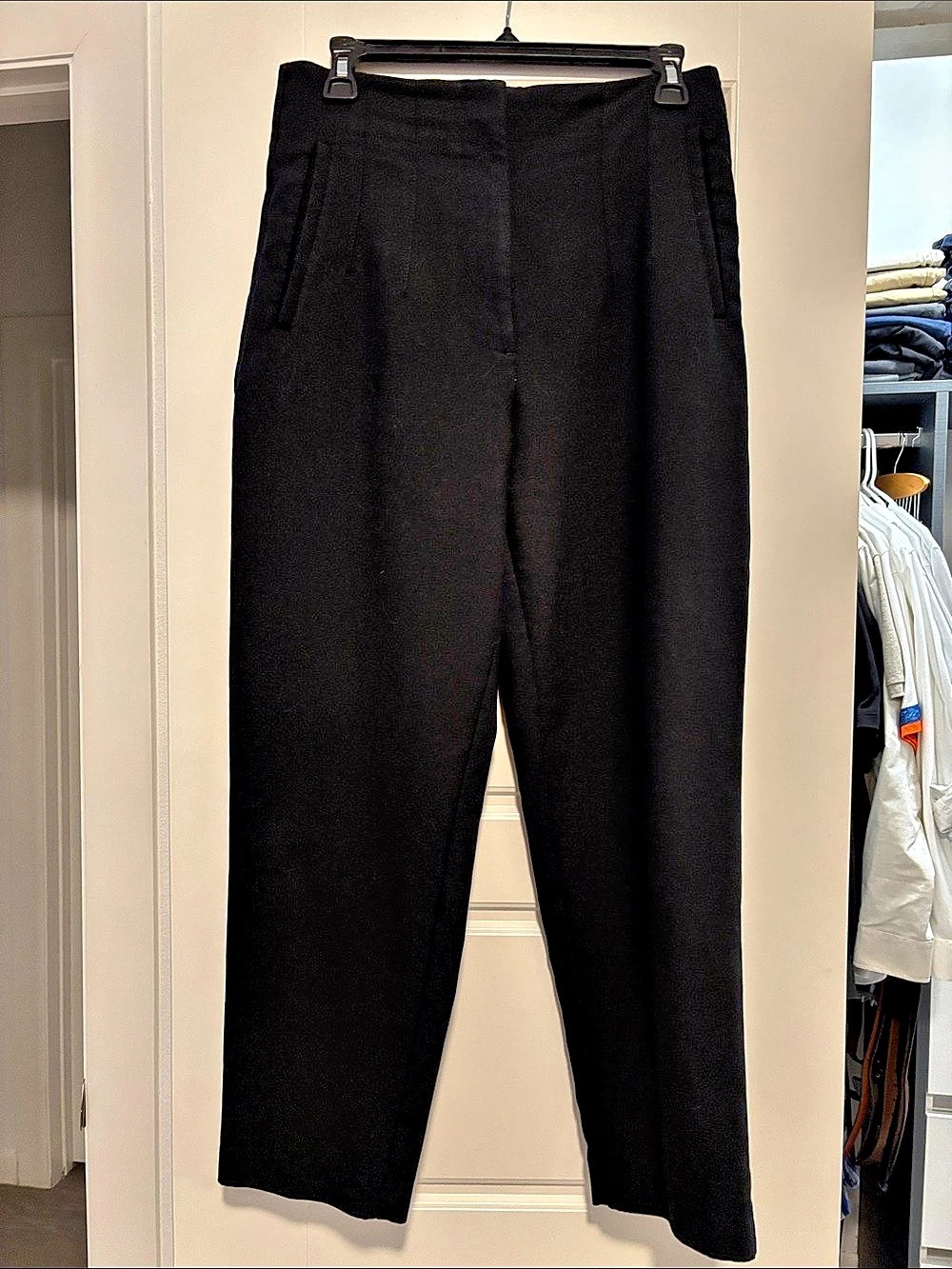 Zara Black Straight Leg Pants Size Medium